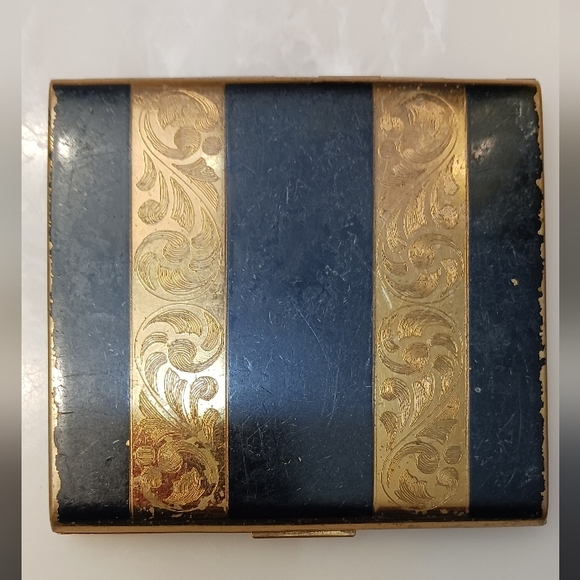 Vintage Elgin American Cigarette Case Gold Tone Finish Art Deco Made in USA - Picture 2 of 8